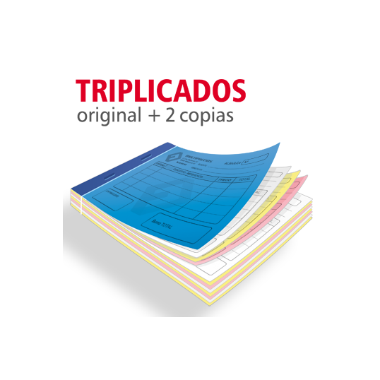 Talonarios triplicados