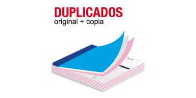 Talonarios copiativos duplicados 15x8.5 cm